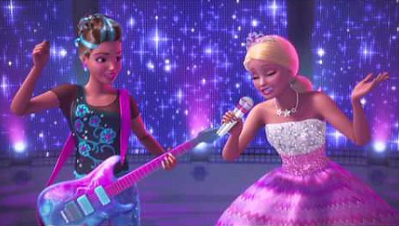 Szenenbild aus dem Film 'Barbie - Eine Prinzessin im Rockstar Camp'